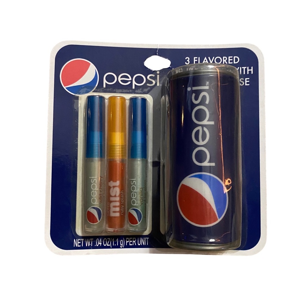 Vintage‎ 2010 Lotta Luv Pepsi Liquid Wand Lip Gloss w/ Carrying Case NEW